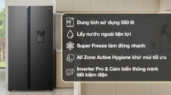 Tủ lạnh Hisense Inverter 550 lít Side By Side RS708N4EBND