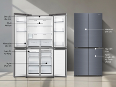 Tủ lạnh Hisense Inverter 488 lít Multi Door RQ630N4EBUI3