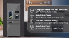 Tủ lạnh Panasonic Inverter 540 lít Multi Door PRIME+ Edition NR-YW590YMMV