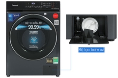 Máy giặt sấy Panasonic Inverter giặt 10.5 kg - sấy 6 kg NA-S056FR1BV