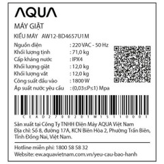 Máy Giặt Aqua Inverter 12 Kg AW12-BD4657U1M(GN)