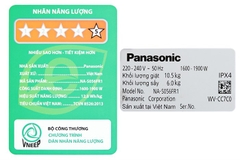 Máy giặt sấy Panasonic Inverter giặt 10.5 kg - sấy 6 kg NA-S056FR1BV