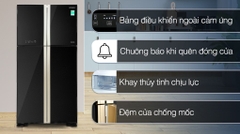 Tủ lạnh Hitachi Inverter 509 lít Multi Door R-FW650PGV8 GBK