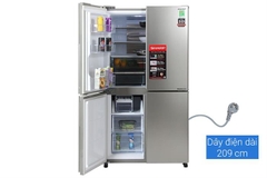 Tủ lạnh Sharp Inverter 525 lít Multi Door SJ-FX610V-SL