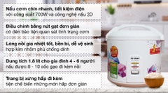 Nồi cơm nắp gài Sharp 1.8 lít KS-18TJV