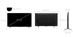 Google Tivi QD-Mini LED TCL AI 4K 55 inch 55C6KS