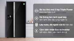 Tủ lạnh Hitachi Inverter 573 lít Side By Side R-SX800GPGV0 GBK