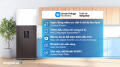 Tủ lạnh Samsung Inverter 406 lít Bespoke RT42CB6784C3SV