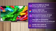 Smart Tivi QNED evo LG AI 4K 75 inch 75QNED86ASA
