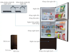 Tủ Lạnh Mitsubishi Inverter 414 Lít MR-V50ER-BRW-V