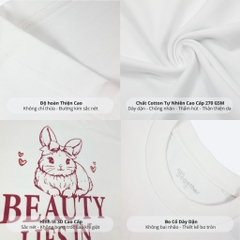 Áo Thun Unisex- THỎ HỒNG