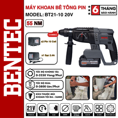 CB 10CELL MÁY KHOAN BÊ TÔNG DÙNG PIN 20V BT21-26RH