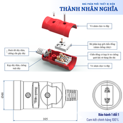 Phích cắm cái công suất lớn Điện Quang ĐQ EPF HP W.2PN (Màu trắng)
