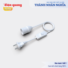 Chuôi đèn liền công tắc Điện Quang ĐQ LH 10W E27 (dây dài 10m, màu trắng)