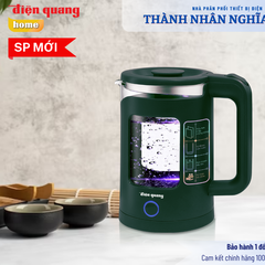 Ấm đun nước siêu tốc Điện Quang ĐQ EKT16 1515 MG ( 1500W, 1.5L, inox 201, thủy tinh cách nhiệt, màu xanh rêu)