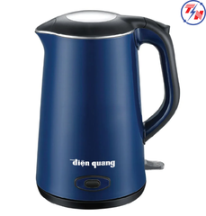 Ấm đun nước cao cấp Điện Quang ĐQ EKT09 1515 B KW (1500W, 1.5L, inox 304, vỏ 2 lớp, màu xanh dương, có chức năng giữ ấm)