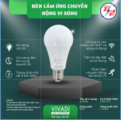 Đèn led bulb cảm biến thông minh chuyển động & ánh sáng 12W - Vivadi