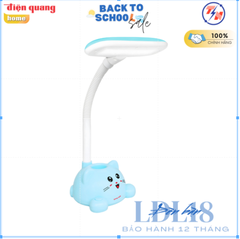 Đèn Bàn LED ĐQ LDL18 5 B (Mèo Xinh, Hộp Cắm Bút, Xanh)