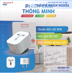 Phích Cắm Thông Minh Điện Quang Apollo ĐQ SP1.1 01 WiFi (Kiểu 1 lỗ, sử dụng WiFi)