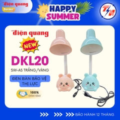 Đèn bàn bảo vệ thị lực ĐQ DKL19 O B (Con mèo, Cam, Hộp cắm bút, Bóng led daylight)