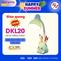 Đèn bàn Điện Quang DKL20 - Con gấu, xanh ngọc, hộp cắm bút - Daylight