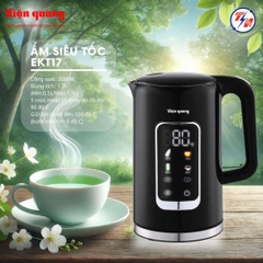 Ấm đun nước siêu tốc đa năng ĐQ EKT17 2017 BL (2000W, 1.7L, inox 304, cảm ứng, màu đen)
