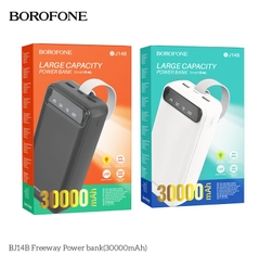 Pin sạc dự phòng Borofone BJ14B 30.000mAh có màn hình LED hiển thị % pin, kiêm đèn pin siêu sáng chính hãng [BH: 1 NĂM]