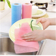 Cuộn khăn lau 1 MÀU PHỐI SỌC nhà bếp đa năng 50pcs [BH: NONE]