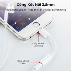 Cáp / Jack chuyển iPhone IC zin máy full box (cổng lightning sang 3.5mm) [BH 3 tháng]