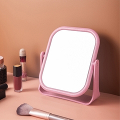 Gương soi, gương trang điểm mini để bàn lúa mạch hình vuông xinh xắn 15x18cm- màu sắc về ngẫu nhiên tùy lô[BH: NONE]