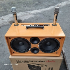 Loa kéo karaoke AD2201 (2 bass 20cm) kèm 2 micro chính hãng [BH 1 năm]