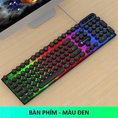 Bàn phím máy tính gaming giả cơ PANTSAN PK100 có dây nút tròn Led 7 màu cực đẹp [BH 6 tháng]