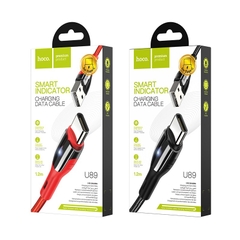 Cáp sạc nhanh Hoco U89 usb ra Type C 1.2M có đèn led báo sạc chính hãng [BH 1 năm] / pktn sale