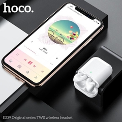 Tai nghe Bluetooth HOCO Es39 kiểu dáng airpods 2 rep 1:1 kèm dock sạc chính hãng nghe siêu hay [BH: 1 năm]
