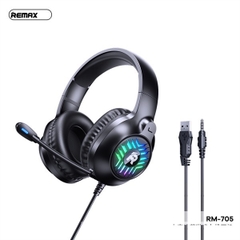 Tai nghe có dây 3.5 headphone REMAX RM-705 game thủ led chụp tai dây dài 2m chính hãng [BH 1 năm]