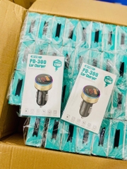 Tẩu sạc xe hơi, xe ô tô 120W SYC 300 2 cổng ( 1 cổng USB+ 1 Cổng Type C) có màn hình Led [BH: 1 NĂM]