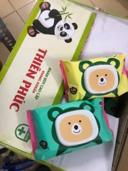 Khăn giấy vệ sinh ướt Baby Thiên Phúc hình gấu trúc cao cấp 120pcs (giá 1 gói, thùng 32 gói)