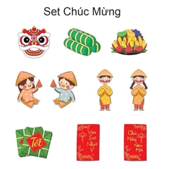 Combo 10 tag TẾT trang trí treo cành mai đào quốc siêu cute- mẫu tag về ngẫu nhiên [BH: NONE] 1l1a12