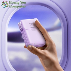 Pin sạc nhanh 22.5w Remax RPP-670 10.000mAh dự phòng PD QC3.0 kèm cáp liền pin, ghim sạc ổ điện chính hãng [BH 1 năm]