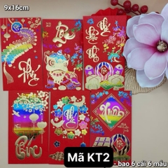 Combo 6 bao lì xì Đại Cát màu đỏ nhung chữ vàng- mã về ngẫu nhiên [BH: NONE] 1l1a12