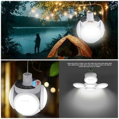 Bóng đèn led 2029 sạc năng lượng mặt trời 4 cánh 5 bóng xếp [BH 1 TUẦN]