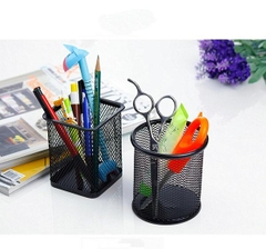 Hộp đựng bút/ viết, văn phòng phẩm lưới màu kim loại đa năng TRÒN/ VUÔNG / pktn sale