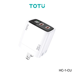 Cóc sạc nhanh 35W TOTU 2 cổng Type c, có màn hình led hiển thị chính hãng [BH: 3 THÁNG] 4l5a12