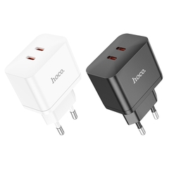 Cóc sạc nhanh 35W HOCO N29 QC3.0+PD 2 cổng Type C chính hãng [BH 1 Năm]