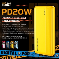 Pin sạc dự phòng WEKOME WP-04 20.000mAh sạc nhanh 20w chính hãng [BH 1 Năm]