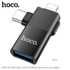 Jack chuyển đổi HOCO UA17 OTG đa năng Type-C vs Lightning ra Usb chính hãng [BH 1 năm]