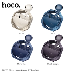 Tai nghe bluetooth V5.3 Hoco EW70, 2 tai có doc sạc, không có nút cao su kiểu pro3, doc sạc thiết kế cách điệu siêu đẹp  [BH: 1 NĂM]