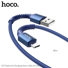 CÁP SẠC NHANH DÂY DÙ HOCO X71 SAMSUNG USB RA MICRO 2.4A DÀI 1M CHỐNG ĐỨT GÃY CHÍNH HÃNG [BH 1 NĂM]