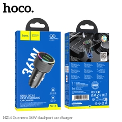 Cóc sạc nhanh 36W cho xe hơi Hoco NZ14 (2 cổng USB) đèn LED chính hãng [BH 1 năm]