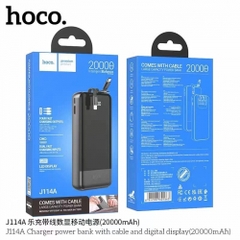 PIN SẠC DỰ PHÒNG HOCO J114A 20.000mAh CÓ MÀN LCD KÈM CÁP LIỀN PIN CHÍNH HÃNG [BH 1 NĂM]